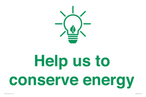 Help us to conserve energy 